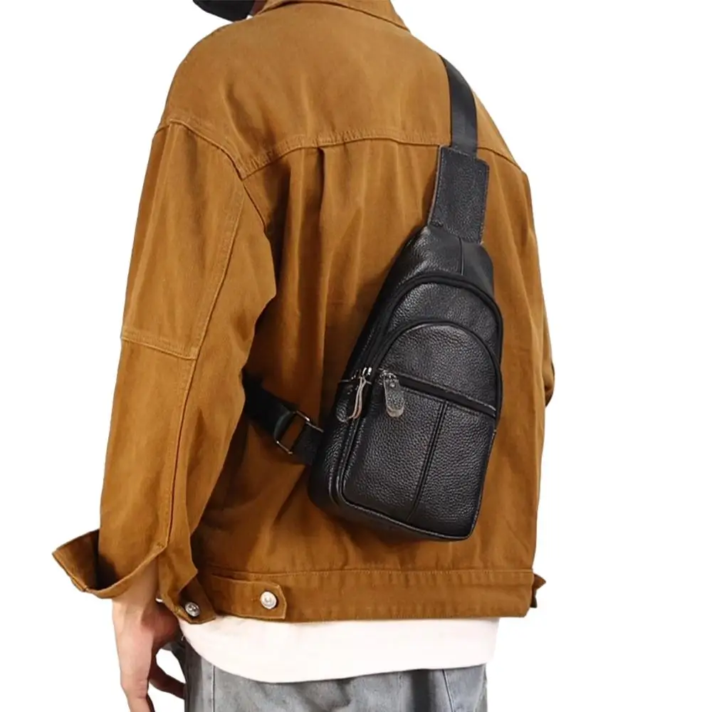 Factory Wholesale Men's Fashionable Genuine Leather Chest Bag Budget-Friendly Shoulder Bags for the Man
Factory Wholesale Men's Fashionable Genuine Leather Chest Bag Budget-Friendly Shoulder Bags for the Man