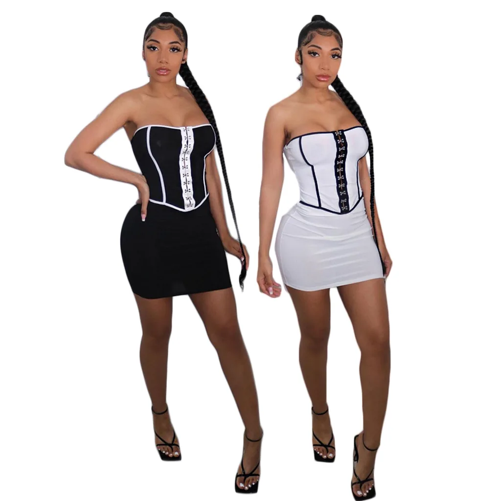 Korean Fashion Sleeveless Dress Sexy Tube Top Dresses Romper Women Evening Casual Dresses, Picture color
Korean Fashion Sleeveless Dress Sexy Tube Top Dresses Romper Women Evening Casual Dresses, Picture color