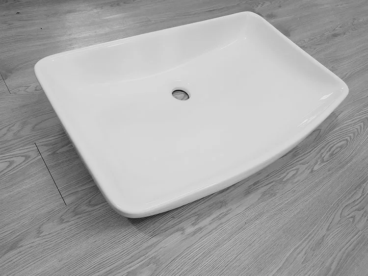 Rectangular Above Counter Mounted bathroom lavabo sink