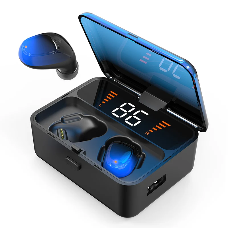 Best Seller BT V5.0 Wireless TWS Earphones, TWS Wireless Earbuds with Touch Control, Wireless TWS Headphones with Charging Case - ANKUX.COM