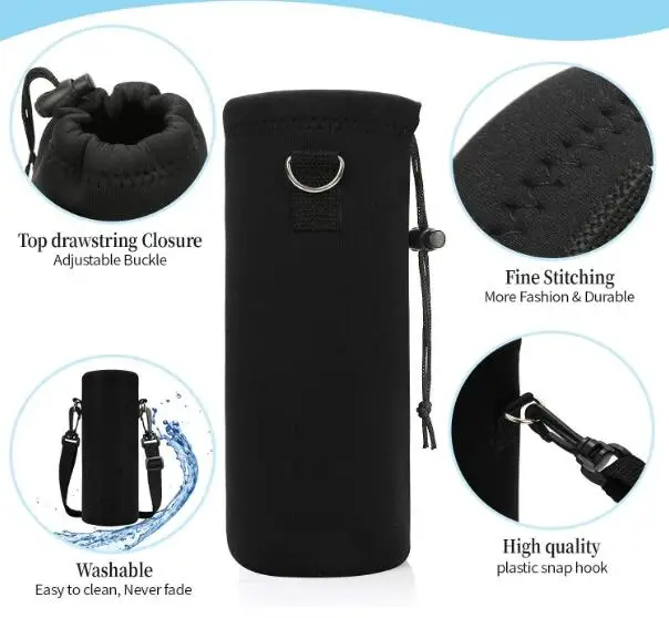 Customized Logo Water Bottle Neoprene sleeve Cooler Holder Neoprene Water Bottle Sleeve With Shoulder Strap, Customized color
Customized Logo Water Bottle Neoprene sleeve Cooler Holder Neoprene Water Bottle Sleeve With Shoulder Strap, Customized color