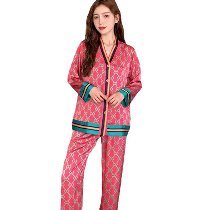 New women's printed home clothes seven pieces of ice silk multi piece long sleeved pajamas
New women's printed home clothes seven pieces of ice silk multi piece long sleeved pajamas