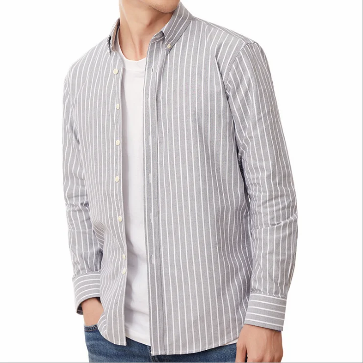 S8CM9001 Spring and Autumn 2019 New 100% Cotton Long Sleeves Shirt Oxford Stripe Leisure Fashion Top For Men
S8CM9001 Spring and Autumn 2019 New 100% Cotton Long Sleeves Shirt Oxford Stripe Leisure Fashion Top For Men