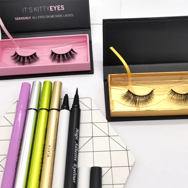 Adhesive eyeliner eyeliner waterproof eyeliner glue pen, Black