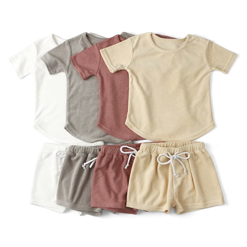 A Summer New Material Solid Soft Short Sleeve Knit Terry Sweater Suit Outfits With Shorts Baby Girl Outfit Kids Clothing Set, All your favorite colors
A Summer New Material Solid Soft Short Sleeve Knit Terry Sweater Suit Outfits With Shorts Baby Girl Outfit Kids Clothing Set, All your favorite colors