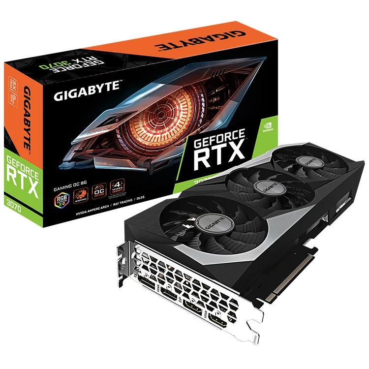 

GIGABYTE NVIDIA GeForce RTX 3070 GAMING OC 8G Gaming Graphics Card with 8GB GDDR6 256-bit Memory Interface Support OverClock
