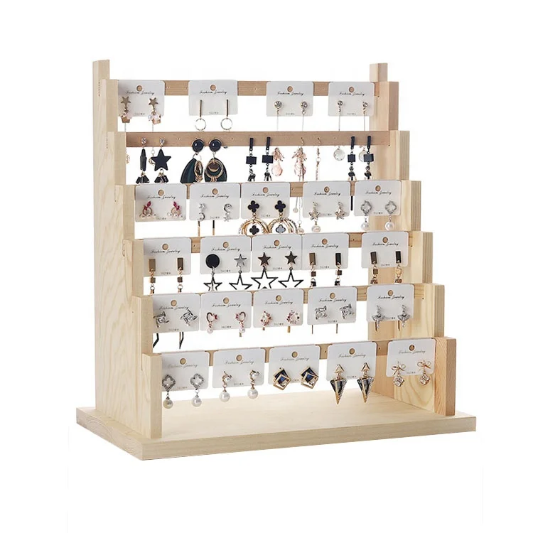 Wooden jewelry display rack, earring jewelry storage rack, earrings bracelet display props, Wood
Wooden jewelry display rack, earring jewelry storage rack, earrings bracelet display props, Wood