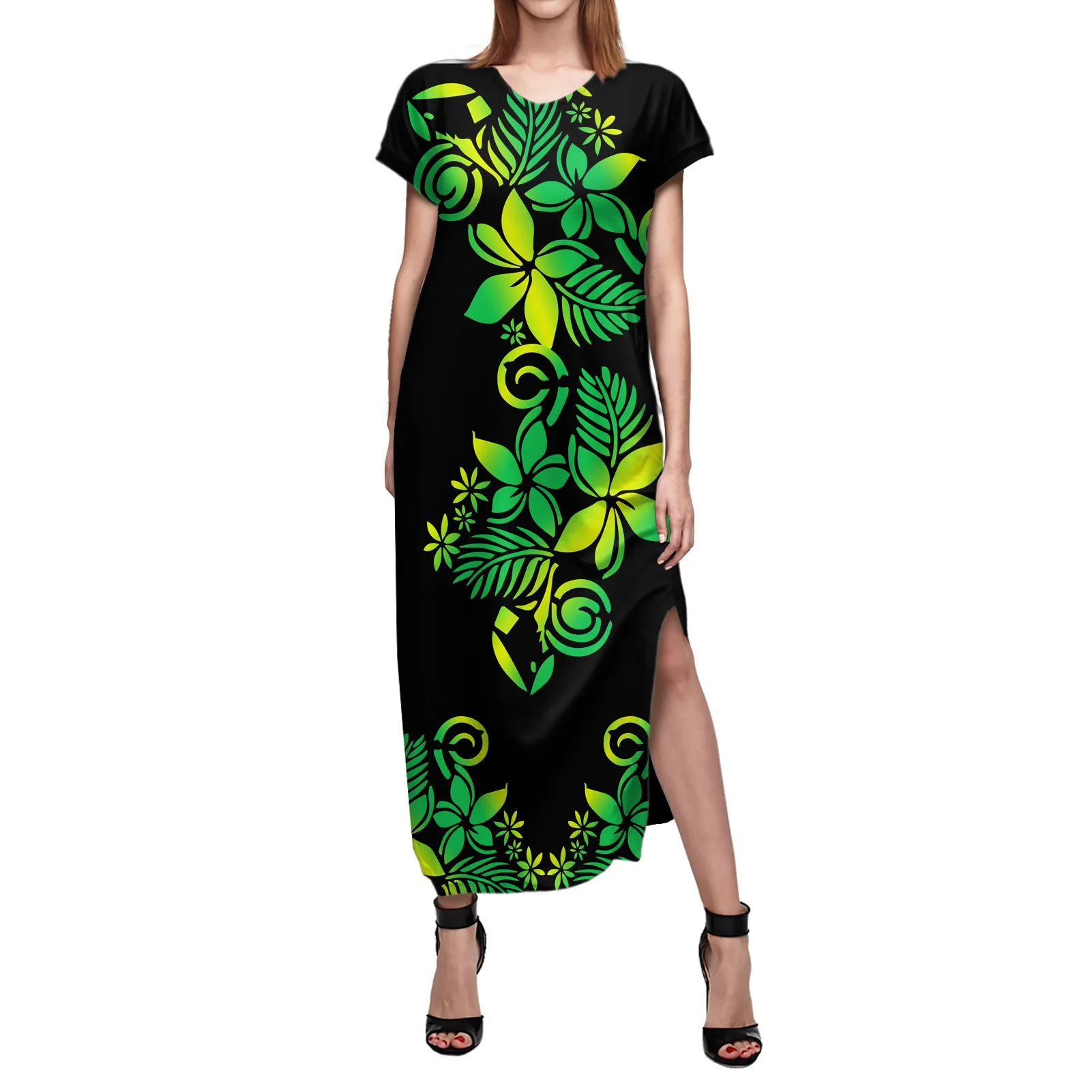 New Design Fall Winter Clothing Ladies Dresses Plumeria Flower Printed Slit Dresses Plus Size T Shirt Dresses For Women, Customized color
New Design Fall Winter Clothing Ladies Dresses Plumeria Flower Printed Slit Dresses Plus Size T Shirt Dresses For Women, Customized color