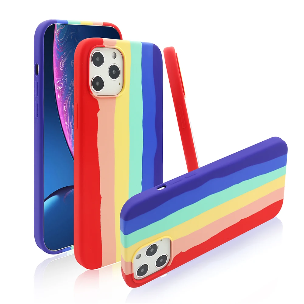 Free Sample Rainbow Design With Oem Logo Soft Liquid Silicone Mobile Phone Case For For Iphone 11 Silicon Case, As picture 
Free Sample Rainbow Design With Oem Logo Soft Liquid Silicone Mobile Phone Case For For Iphone 11 Silicon Case, As picture