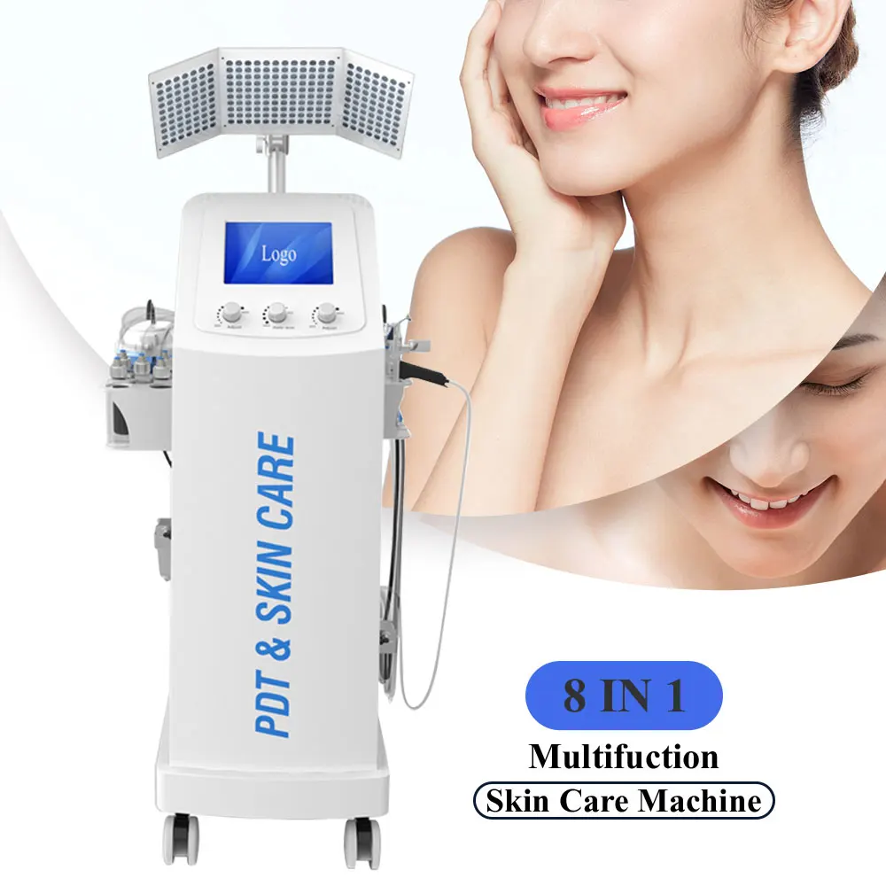

8 In 1 pdt led Hydra Water Dermabrasion Bio skin Lifting Spa Facial Machine/hydro Aqua Beauty Salon Equipment