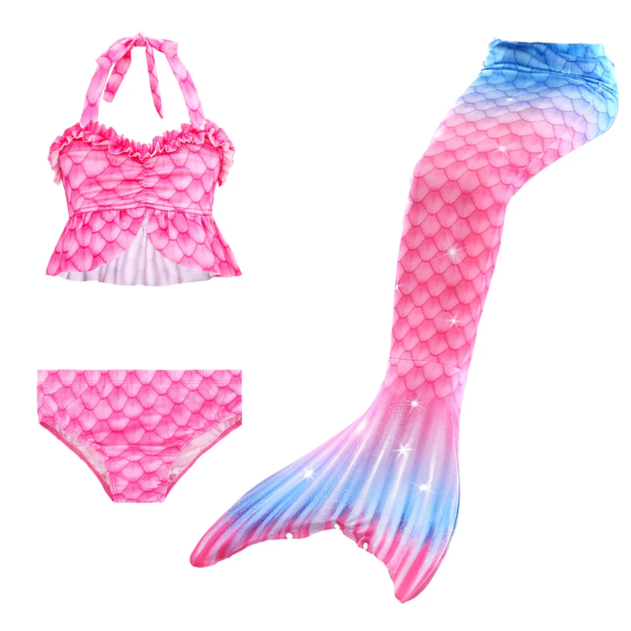 3 Pcs Girls Swimsuit Mermaid Costume Gifts Swimming Bikini Set mermaid tail for swimming, As picture
3 Pcs Girls Swimsuit Mermaid Costume Gifts Swimming Bikini Set mermaid tail for swimming, As picture
