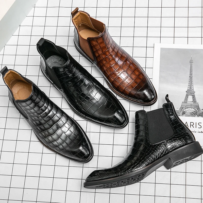 High Quality Pointed Toe Custom Logo Slip-on Italian Fashion Casual Men Chelsea Boot, Black;brown;grey
High Quality Pointed Toe Custom Logo Slip-on Italian Fashion Casual Men Chelsea Boot, Black;brown;grey