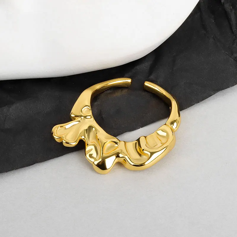 Statement Real Gold S925 Logo Adjustable Irregular Rings Punk Hip Hops Geometric Open Ring For Women Girls
Statement Real Gold S925 Logo Adjustable Irregular Rings Punk Hip Hops Geometric Open Ring For Women Girls