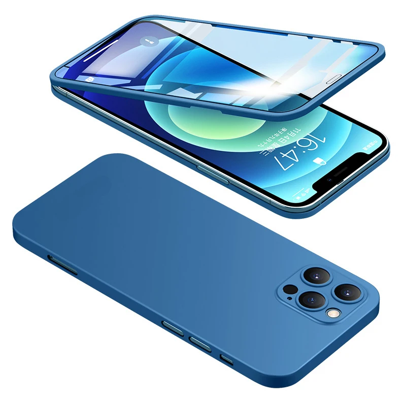 For iPhone 12 Pro Max Front&Back 360 Full Body Screen Protector Case TPU Bumper Hybrid Anti Shock Armor Phone Case, Transparent
For iPhone 12 Pro Max Front&Back 360 Full Body Screen Protector Case TPU Bumper Hybrid Anti Shock Armor Phone Case, Transparent