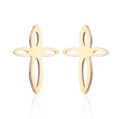 cheap wholesale brincos charm female Stud earrings stainless steel hollow cross earrings for women, Picture
cheap wholesale brincos charm female Stud earrings stainless steel hollow cross earrings for women, Picture