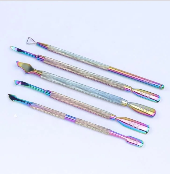 High quality Chameleon Stainless steel Rainbow Plating Nail Pusher Gel Nail Polish Metal Cuticle Remover Nail Pusher
High quality Chameleon Stainless steel Rainbow Plating Nail Pusher Gel Nail Polish Metal Cuticle Remover Nail Pusher