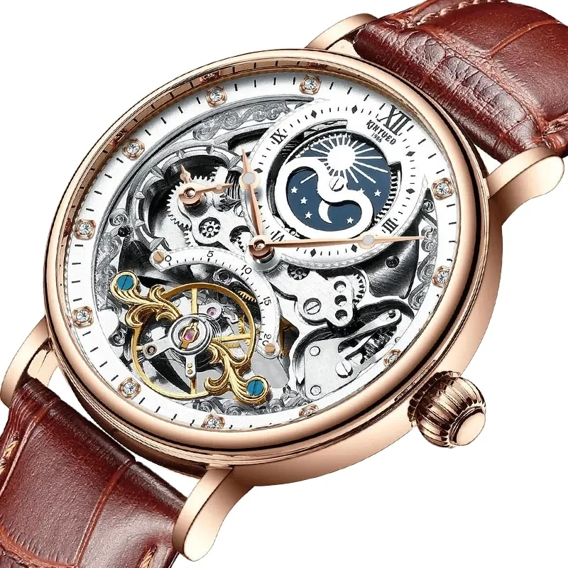 KINYUED Luxury Leather Waterproof High Quality Automatic Watch for Men Mechanical Watches Stainless Steel Glass Alloy Round 14mm
KINYUED Luxury Leather Waterproof High Quality Automatic Watch for Men Mechanical Watches Stainless Steel Glass Alloy Round 14mm