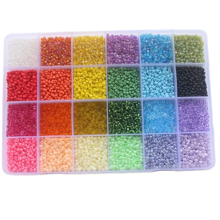 24000pcs 2mm 12/0 Glass Seed Beads for Jewelry Making Supplies Kit Small Bead Craft Set Bracelets Necklace Ring Making, 24 colors
24000pcs 2mm 12/0 Glass Seed Beads for Jewelry Making Supplies Kit Small Bead Craft Set Bracelets Necklace Ring Making, 24 colors