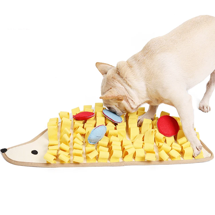 Dog Snuffle Mat,Hand Woven Dog Sniffing Pad Soft Pet Nose Work Smell Snuffle Mat Training Feeding Foraging Blanket Dog, Yellow
Dog Snuffle Mat,Hand Woven Dog Sniffing Pad Soft Pet Nose Work Smell Snuffle Mat Training Feeding Foraging Blanket Dog, Yellow