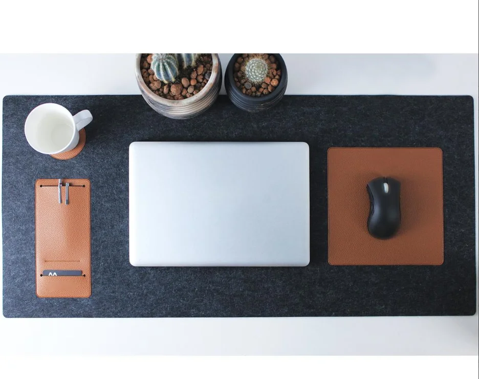 Leather Desk Mouse Pad Protector Office Desk Writing Pad Mat for Office and Home, As picture/ custom
Leather Desk Mouse Pad Protector Office Desk Writing Pad Mat for Office and Home, As picture/ custom