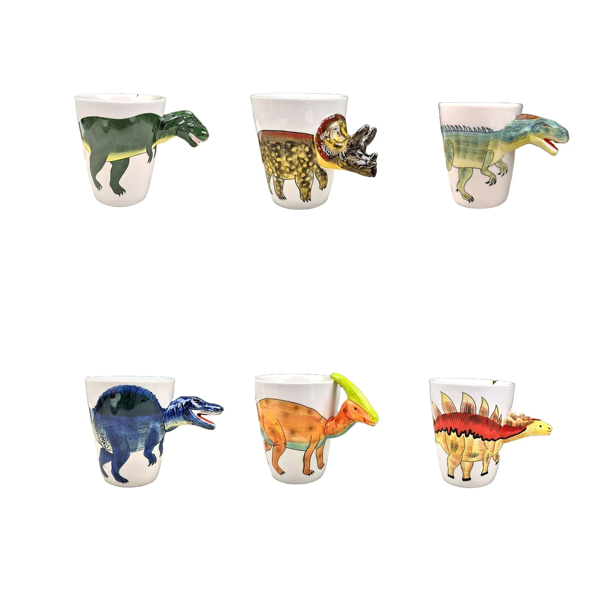 Ceramic 3D dinosaur coffee mug Kids birthday gift cups with animal shape Cute drinking mugs with handle
Ceramic 3D dinosaur coffee mug Kids birthday gift cups with animal shape Cute drinking mugs with handle