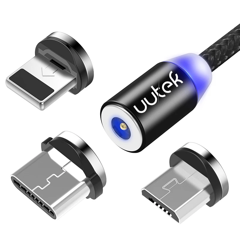 USB Cable Free Shipping UUTEK Custom Logo LED Nylon Braided Magnetic Micro USB Type C Charging Cable UC001, Black,blue,gold,sliver,grey,red
USB Cable Free Shipping UUTEK Custom Logo LED Nylon Braided Magnetic Micro USB Type C Charging Cable UC001, Black,blue,gold,sliver,grey,red