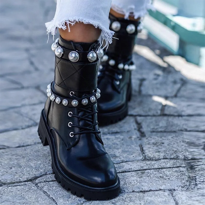 2020 New winter pearl youg shoes big and small special sewing design pearl serial women boots, Black
2020 New winter pearl youg shoes big and small special sewing design pearl serial women boots, Black