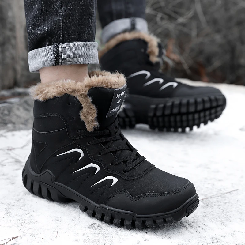 High quality men's travel hiking shoes warm non-slip winter snow boots fur men's shoes
High quality men's travel hiking shoes warm non-slip winter snow boots fur men's shoes