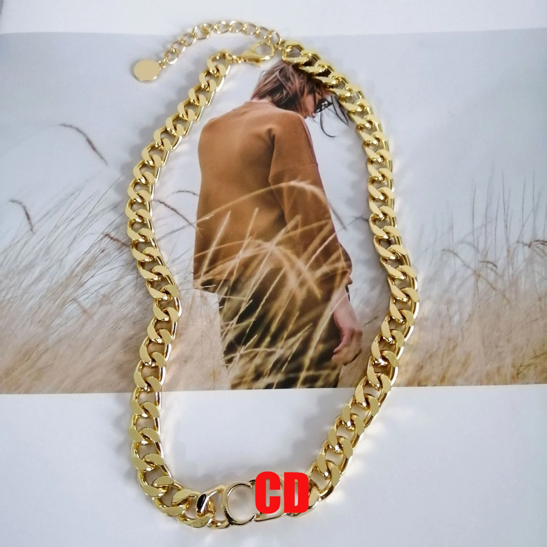Factory direct sales fashion C*D necklace and bracelet thick chain choker collarbone chain necklace and bracelet, Gold color
Factory direct sales fashion C*D necklace and bracelet thick chain choker collarbone chain necklace and bracelet, Gold color