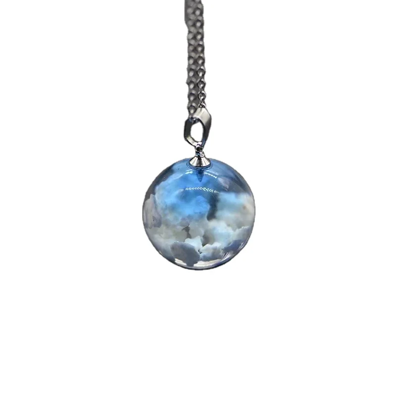 The sky and cloud pendant necklace small blue ball stainless steel necklace fashion jewelry hiphop necklace accessories women, Picture
The sky and cloud pendant necklace small blue ball stainless steel necklace fashion jewelry hiphop necklace accessories women, Picture