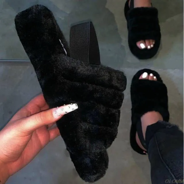 Women Indoor Home Big Fur Slides Wholesale Faux Fur Slides Fur Sandal Slipper, Picture showns
Women Indoor Home Big Fur Slides Wholesale Faux Fur Slides Fur Sandal Slipper, Picture showns