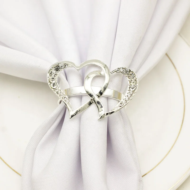 Crystal Diamond Heart Napkin Ring Napkin Holder Wedding Banquet Party Table Decoration Metal Napkin Buckle HWW17
Crystal Diamond Heart Napkin Ring Napkin Holder Wedding Banquet Party Table Decoration Metal Napkin Buckle HWW17