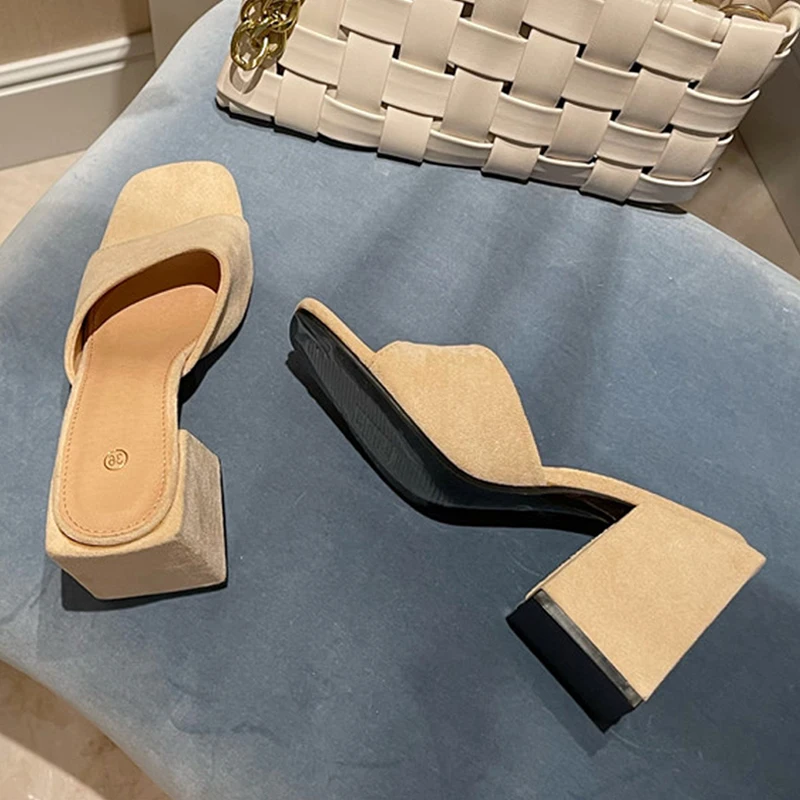 New Gladiator Open Toe Square High Heels Slides Fashion Slip On Slippers Women Sandals Summer 2021 Female Shoes Woman
New Gladiator Open Toe Square High Heels Slides Fashion Slip On Slippers Women Sandals Summer 2021 Female Shoes Woman