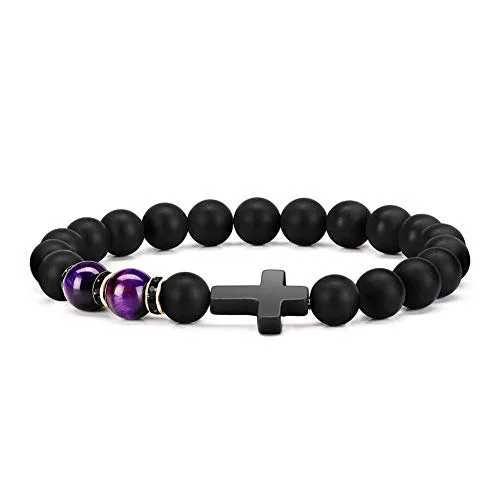 2022 Trendy 8mm Yellow Tiger Eye Stone Cross Beaded Bracelet Matte Black Stone Lava Rock Beads Bracelet for Men Women
2022 Trendy 8mm Yellow Tiger Eye Stone Cross Beaded Bracelet Matte Black Stone Lava Rock Beads Bracelet for Men Women