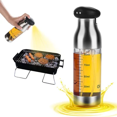 EE042 Kitchen Vinegar Oil Dispenser Olive Bottle Barbecue Oil Spray 200ml Stainless Steel Dual Oil and Vinegar Dispenser, Black
EE042 Kitchen Vinegar Oil Dispenser Olive Bottle Barbecue Oil Spray 200ml Stainless Steel Dual Oil and Vinegar Dispenser, Black