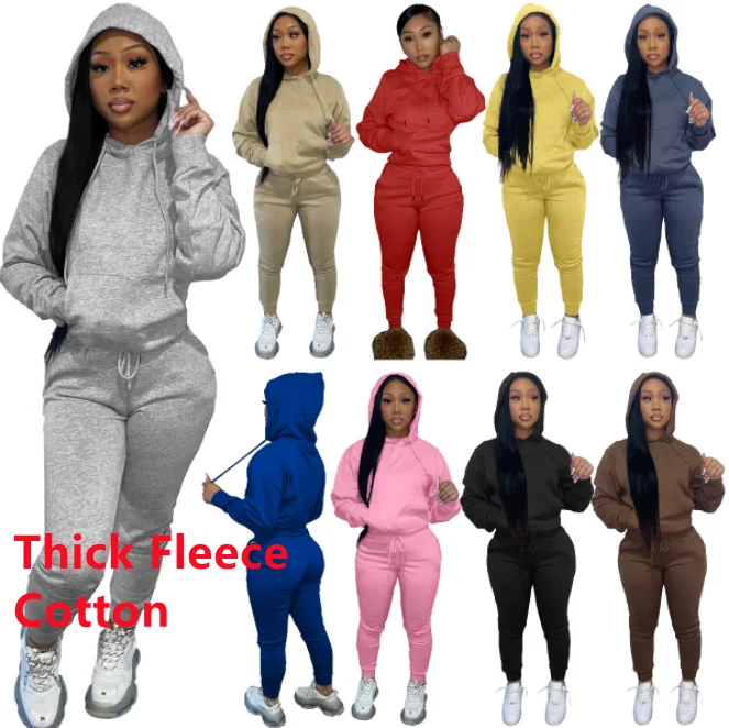 Women winter clothing hoodie and jogger set soild cotton crop top tracksuits Sportswear sweatpants and hoodie set women
Women winter clothing hoodie and jogger set soild cotton crop top tracksuits Sportswear sweatpants and hoodie set women