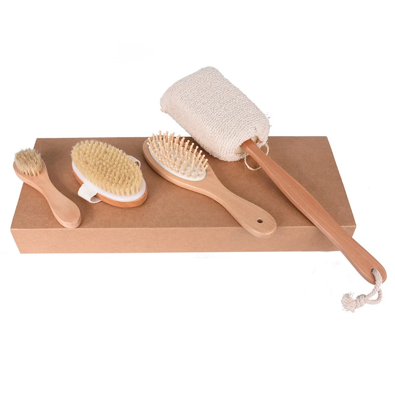 New 4PCS/Set Bathroom Accessory Wooden Massage Rubbing Spa Face Hair Brush With Bristle
New 4PCS/Set Bathroom Accessory Wooden Massage Rubbing Spa Face Hair Brush With Bristle
