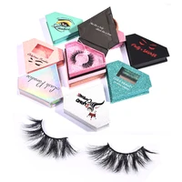 

Wholesale bottom 25mm lashes custom own brand private label 3d silk faux mink eyelashes vendor