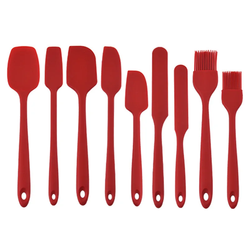 9 Pcs Heat Resistant Non-Stick Baking Spatula Small Silicone Kitchen Utensil Set, 9 colors 
9 Pcs Heat Resistant Non-Stick Baking Spatula Small Silicone Kitchen Utensil Set, 9 colors
