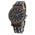 2020 swiss branded luxury men stainless steel band and wood watch with logo
