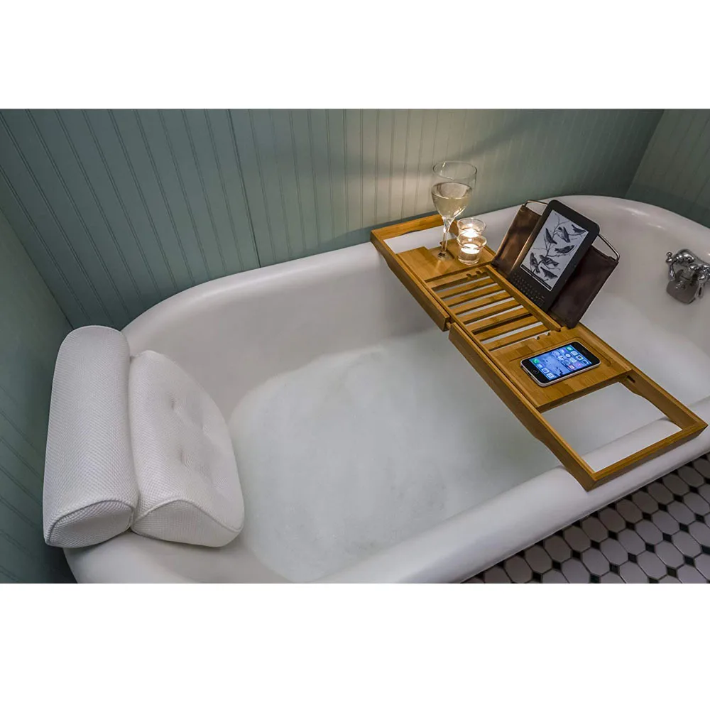 amazon hot sell design 3D air mesh washable and soft spa bath pillow 