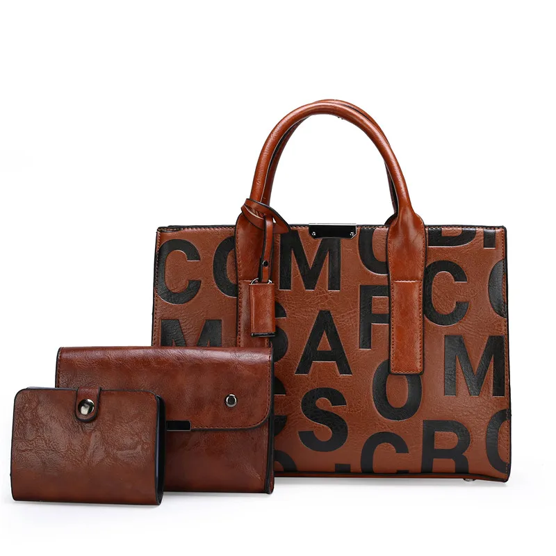 Wholesale letter printed design lady bags women handbag 3pcs in 1 handbag set tote bags for women, 34*10*24cm(handbag)
Wholesale letter printed design lady bags women handbag 3pcs in 1 handbag set tote bags for women, 34*10*24cm(handbag)