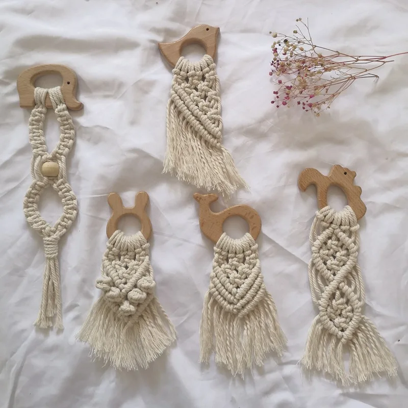 Unique Macrame Beech Wood Decorative Wall Hanging Kids Room Wall Decor Boho Style, White
Unique Macrame Beech Wood Decorative Wall Hanging Kids Room Wall Decor Boho Style, White