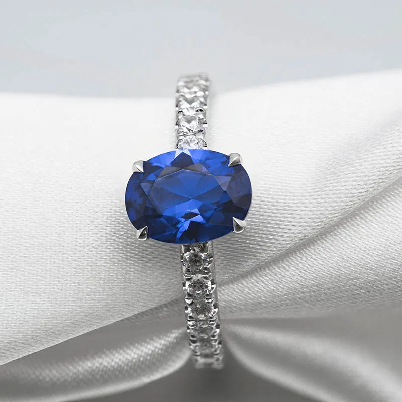Wholesale Trendy Gemstone Jewelry 925 Silver Ring For Women Engagement Genuine Natural Blue saphire Rings
Wholesale Trendy Gemstone Jewelry 925 Silver Ring For Women Engagement Genuine Natural Blue saphire Rings