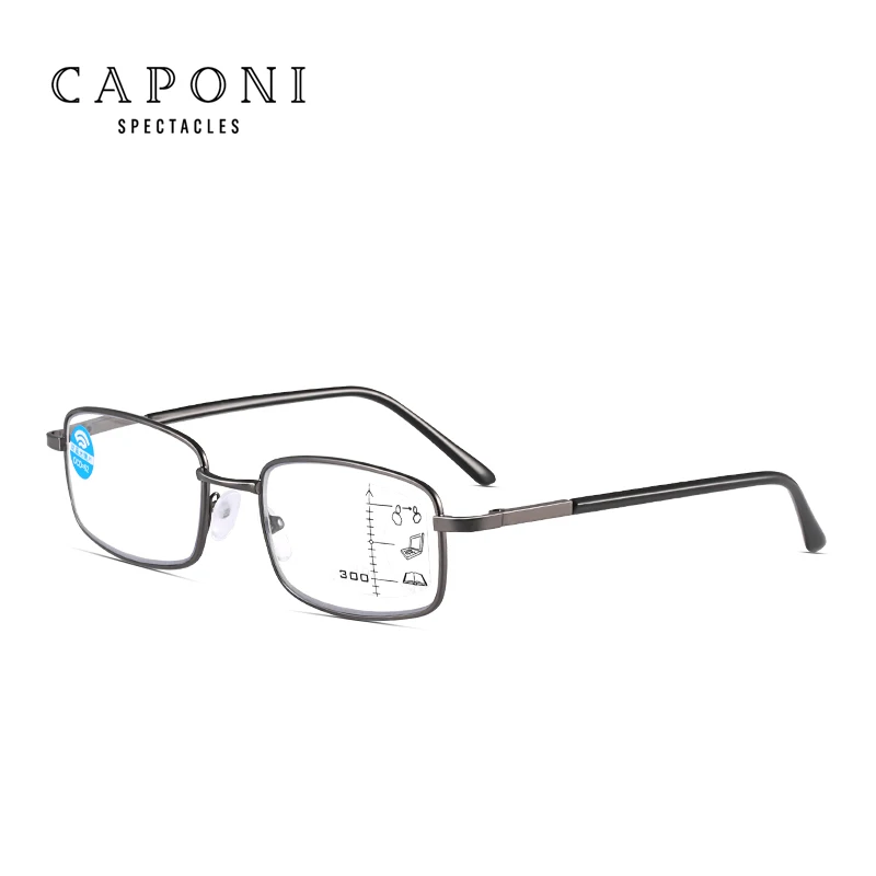 CAPONI Alloy Frame Resin Progressive Multifocal Lenses Blue Light Blocking Anti Glare Filter Lightweight Men Reading Glasse, 2 colors
CAPONI Alloy Frame Resin Progressive Multifocal Lenses Blue Light Blocking Anti Glare Filter Lightweight Men Reading Glasse, 2 colors