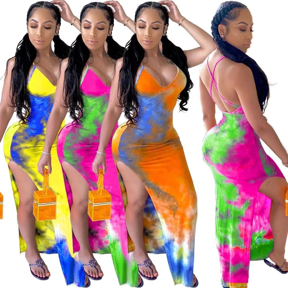 Fancy sweet sleeveless slip maxi dress with slit tie dye summer dresses women ladies
Fancy sweet sleeveless slip maxi dress with slit tie dye summer dresses women ladies