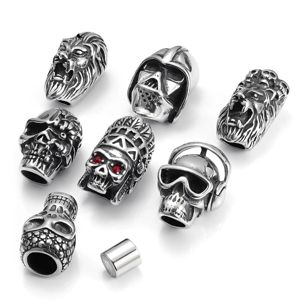 Stainless Steel Punk Magnetic Clasp Skull Lion Hole 8mm Leather Cord Magnet Clasps DIY Supplies Bracelet Making Jewelry Findings, Steel, gold, rose gold and black
Stainless Steel Punk Magnetic Clasp Skull Lion Hole 8mm Leather Cord Magnet Clasps DIY Supplies Bracelet Making Jewelry Findings, Steel, gold, rose gold and black