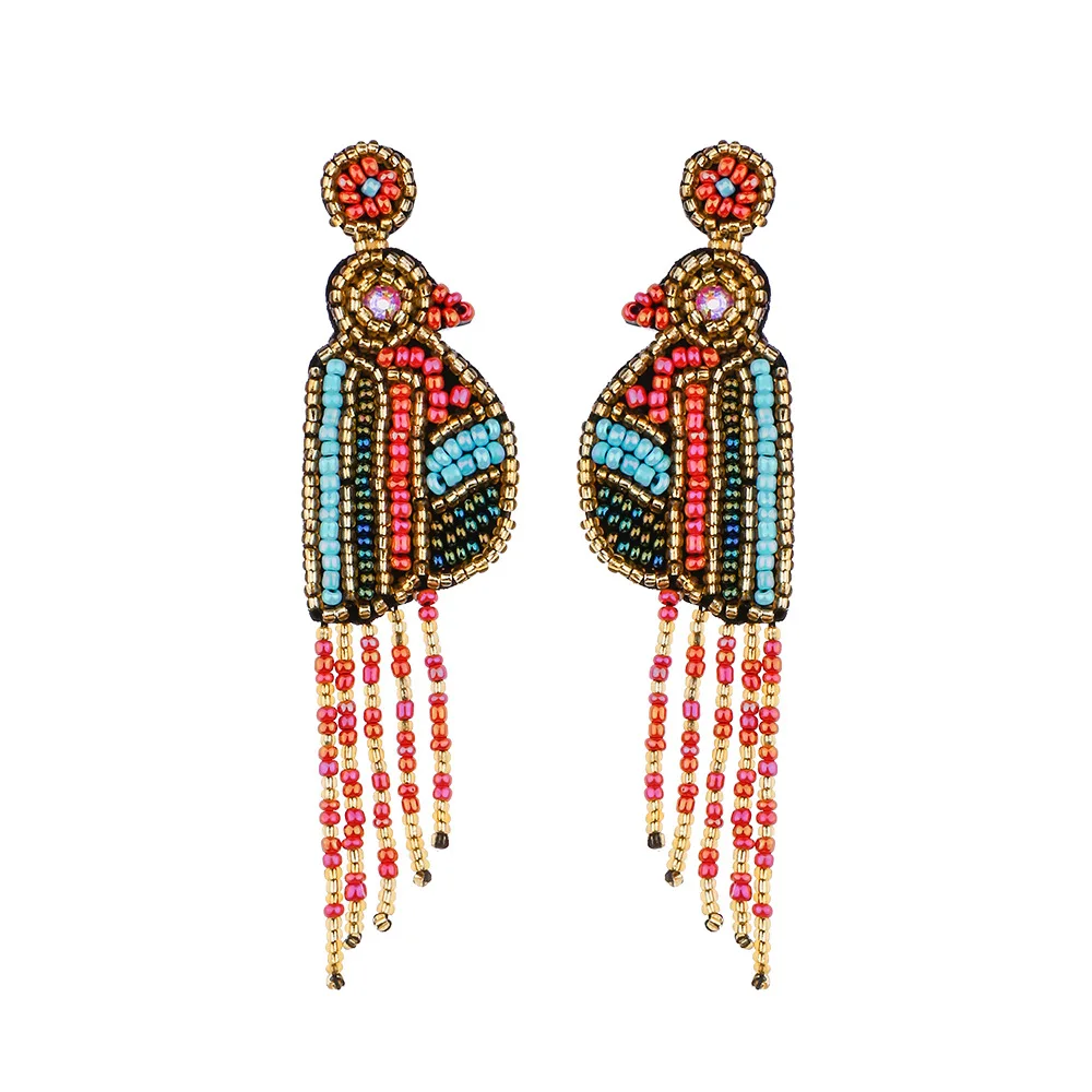 New style handmade tassel earrings women fashion accessories jewelry bohemian luxury earrings, As picture
New style handmade tassel earrings women fashion accessories jewelry bohemian luxury earrings, As picture