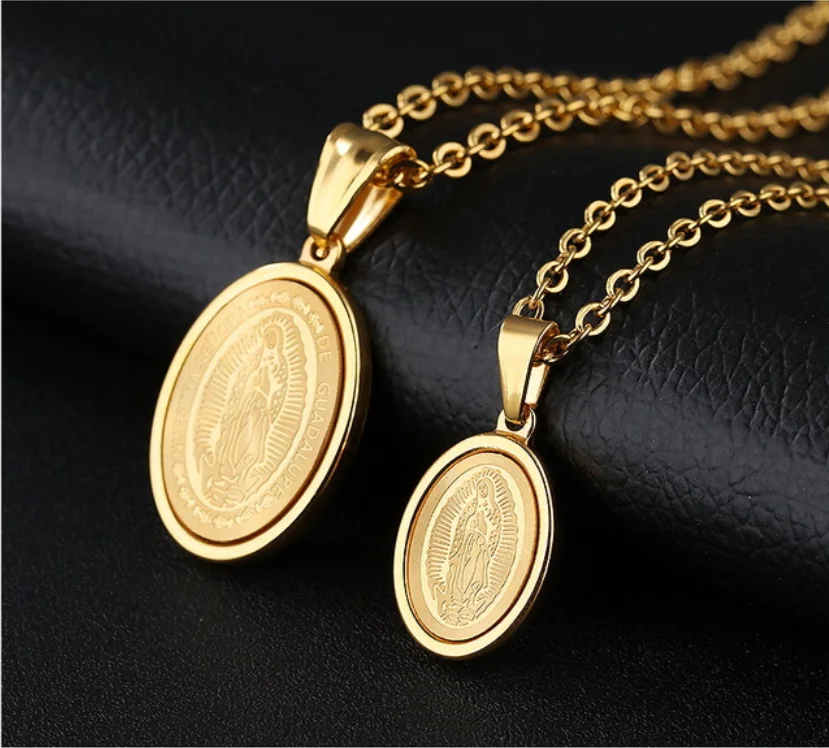 Christian Jewelry 18K Gold Plated Stainless Steel Virgin Mary Pendant Necklace, Silver , gold
Christian Jewelry 18K Gold Plated Stainless Steel Virgin Mary Pendant Necklace, Silver , gold