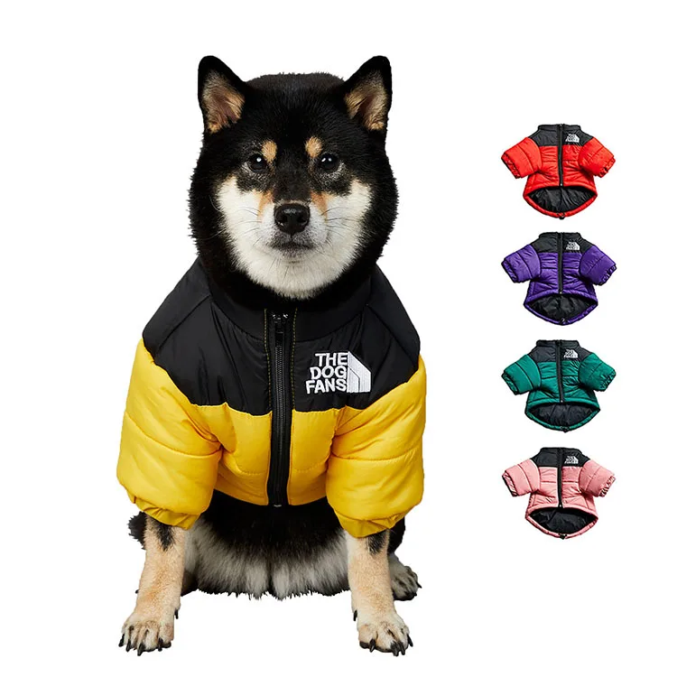 Hot Selling Luxury Designer Winter Keep Warm Waterproof Big Small Pet Apparel Wholesale Cotton Coat Vest Down Jacket Dog Clothes, 5 colors
Hot Selling Luxury Designer Winter Keep Warm Waterproof Big Small Pet Apparel Wholesale Cotton Coat Vest Down Jacket Dog Clothes, 5 colors